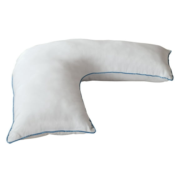 L-Shape Body Support Pillow for Knees, Spine, Neck & Shoulders, White