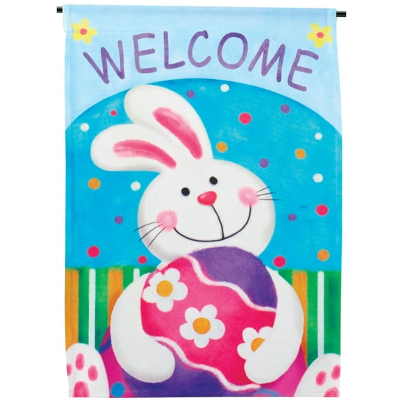 Fox Valley Traders Mini Easter Vertical Garden Flag, Spring Yard Décor – 15” Long x 11” Wide