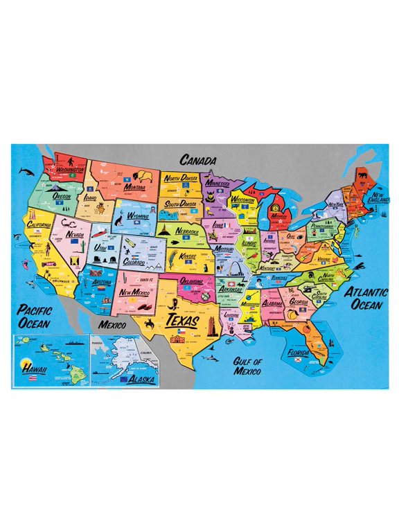 USA Magnetic Map Puzzle