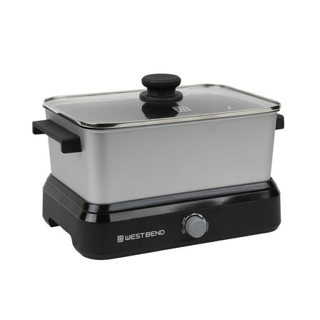 West Bend Versatility Cooker with Storage Bag and Non-Stick Surface, 5 Qt. Capacity, in Silver (87905)