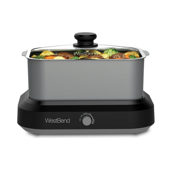 Fox Valley Traders Versatility 5 qt Slow Cooker-Crock Stainless Steel