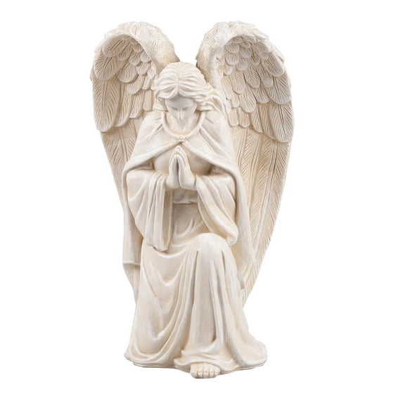 Resin Angel Statue - Religious Garden Statue Remembrance Memorial Guardian Angel – 16 inch