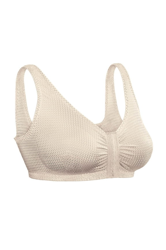 Comfort Sleep Bra, Front Closure, Beige, Size 38
