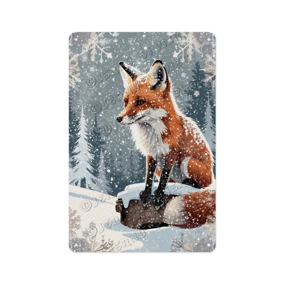 Fox Vintage Metal Sign 12x16 Inches - Charming Fox Metal Sign, Ideal for Animal Lovers and Rustic Home Decor