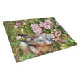 thumbnail image 1 of Fox Waiting in Flowers Glass Cutting Board Large, 1 of 2