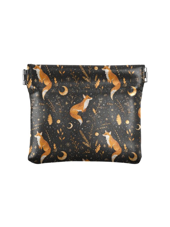 Fox Wallet Small PU Leather Change Pouch Wallet for Women