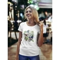 thumbnail image 1 of Fox Watercolor Forest Nature T-Shirt Women -Image by Shutterstock, Female Medium, 1 of 4