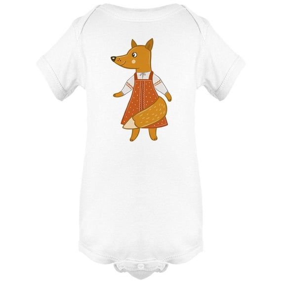 Fox Wearing A Dress Bodysuit Infant -Image by Shutterstock, Newborn