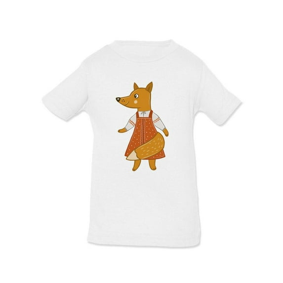 Fox Wearing A Dress T-Shirt Infant -Image by Shutterstock, 24 Months