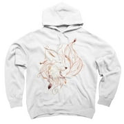 Fox White Graphic Pullover Hoodie - Design By Humans  M