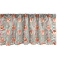 thumbnail image 1 of Ambesonne Fox Valance Pack of 2, Woodland Birds and Fir Trees, 54"X18", Orange Grey Pale Blue, 1 of 3