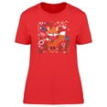 thumbnail image 1 of Fox With Flowers On Garden T-Shirt Women -Image by Shutterstock, Female Medium, 1 of 2