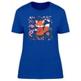 thumbnail image 1 of Fox With Flowers On Garden T-Shirt Women -Image by Shutterstock, Female XX-Large, 1 of 2