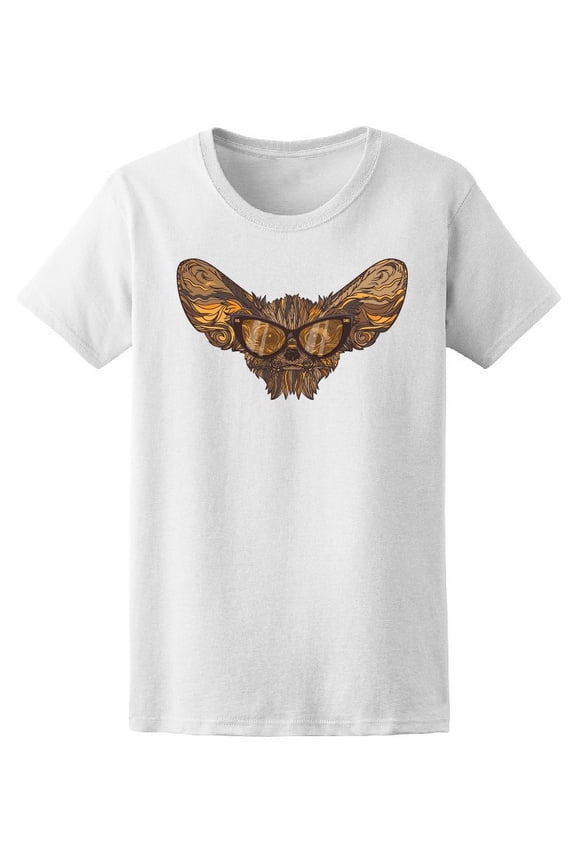 Fox With Long Ears Wiith Glasses T-Shirt Women -Image by Shutterstock, Female XX-Large