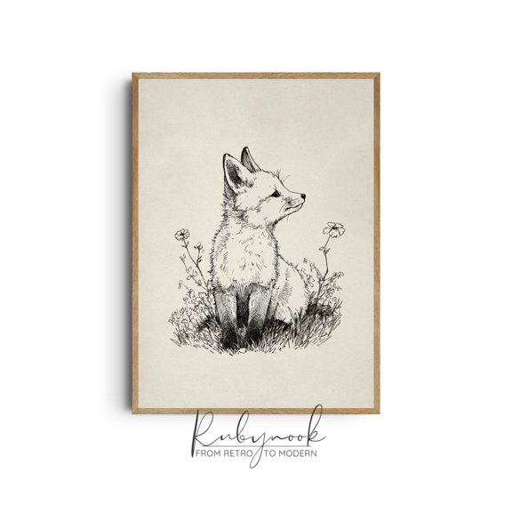 Fox Woodland Nursery Unframed Paper Print
