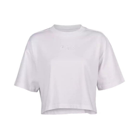Fox Wordmark Premium Crop Womens T-Shirt (Medium, White)