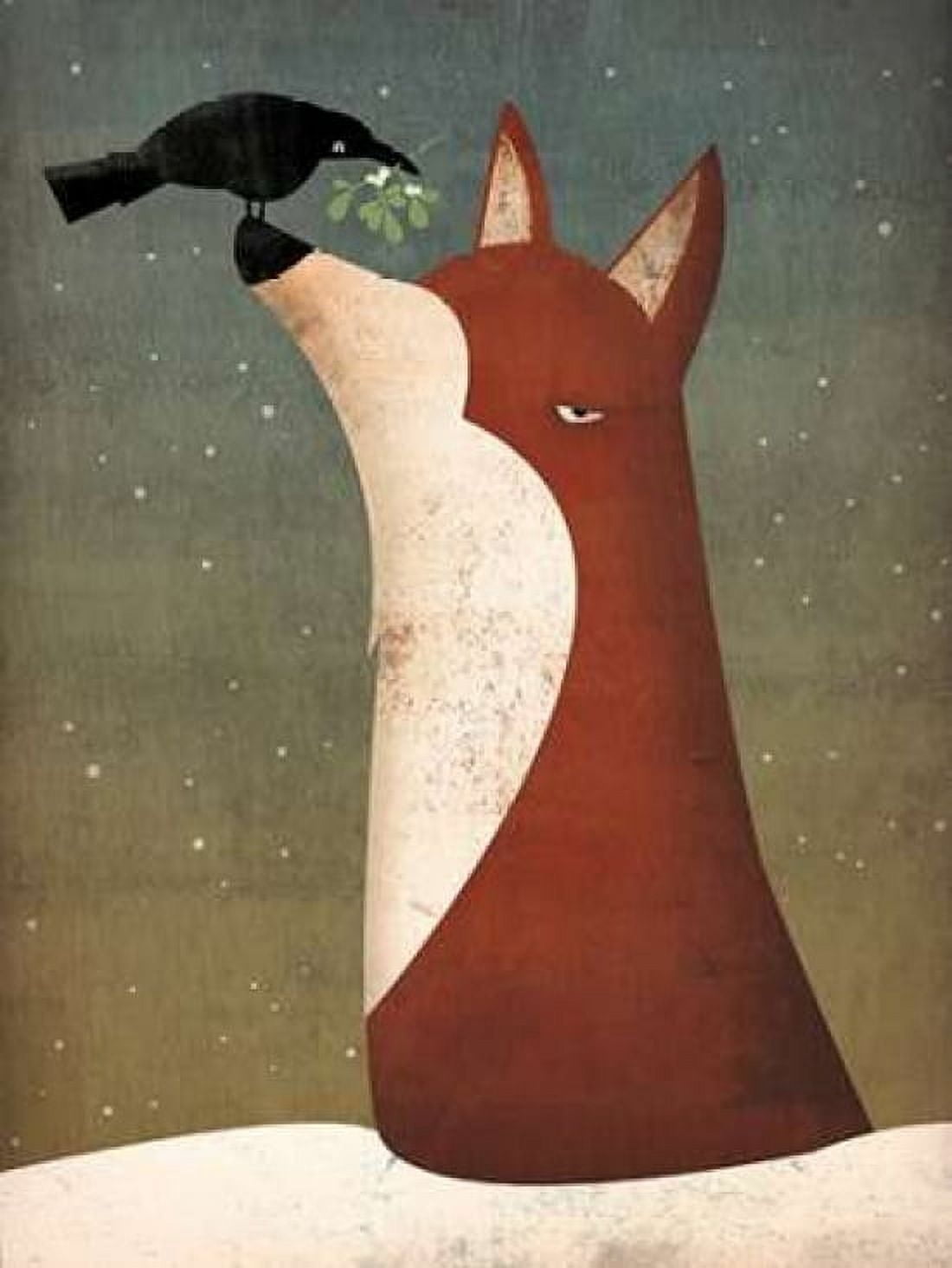Fox and Mistletoe Canvas Art - Ryan Fowler (18 x 24)