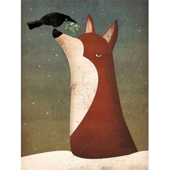 Fox and Mistletoe Poster Print by Ryan Fowler