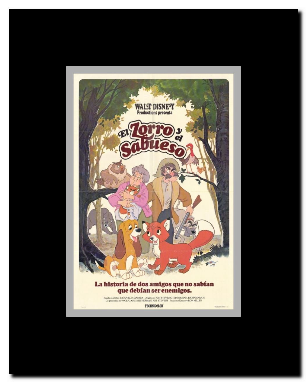 Fox and the Hound The Framed Movie Poster