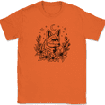 thumbnail image 1 of Fox in Flowers T-Shirt Funny Beautiful Animal Graphic Tee Gift Trendy Humor - Orange, L, 1 of 1