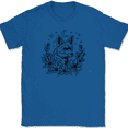 thumbnail image 1 of Fox in Flowers T-Shirt Funny Beautiful Animal Graphic Tee Gift Trendy Humor - Royal Blue, 5XL, 1 of 1