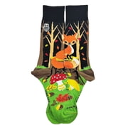 Fox in the Woods Socks from the Sock Panda Adult Medium