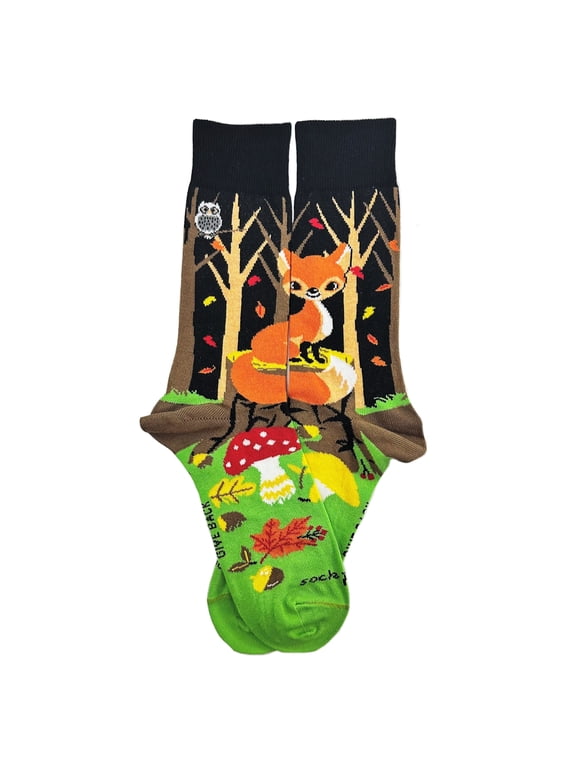 Fox in the Woods Socks from the Sock Panda (Adult Medium)