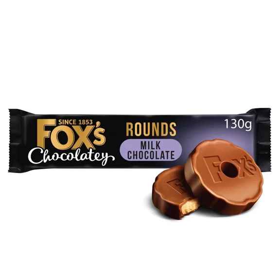 Fox's Biscuits Chocolatey Milk Chocolate Rounds 130g - British Chocolate Biscuits