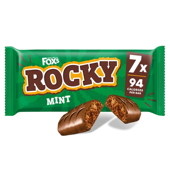 Fox's Biscuits Rocky Mint Biscuit Bars Multipack, 7 Pack 138g, Imported from Britain