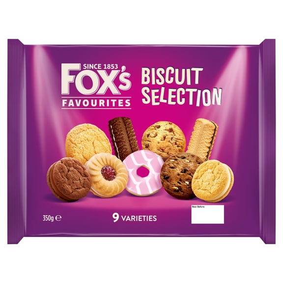 Fox's Favourites Biscuit Selection 350G, Imported from Britain