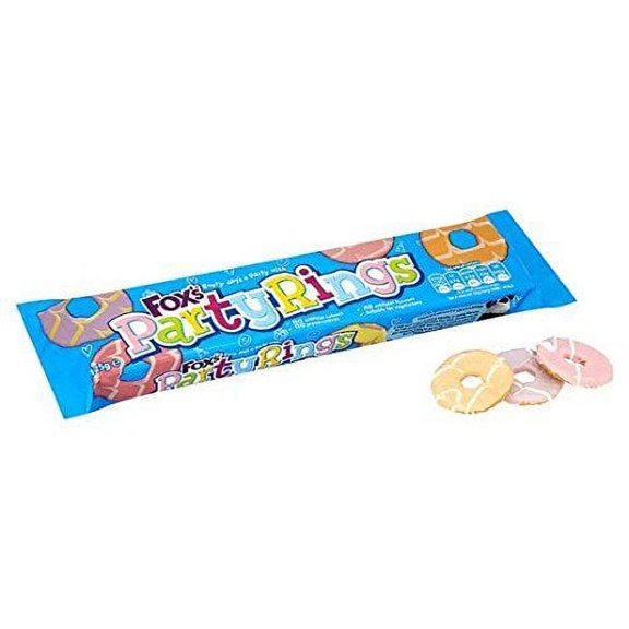 Fox's Iced Party Rings - 125g - Pack of 4 (125g x 4)
