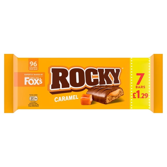 Fox's Rocky Caramel Bars 7 x 19.5g (136.5g) (pack of 12)