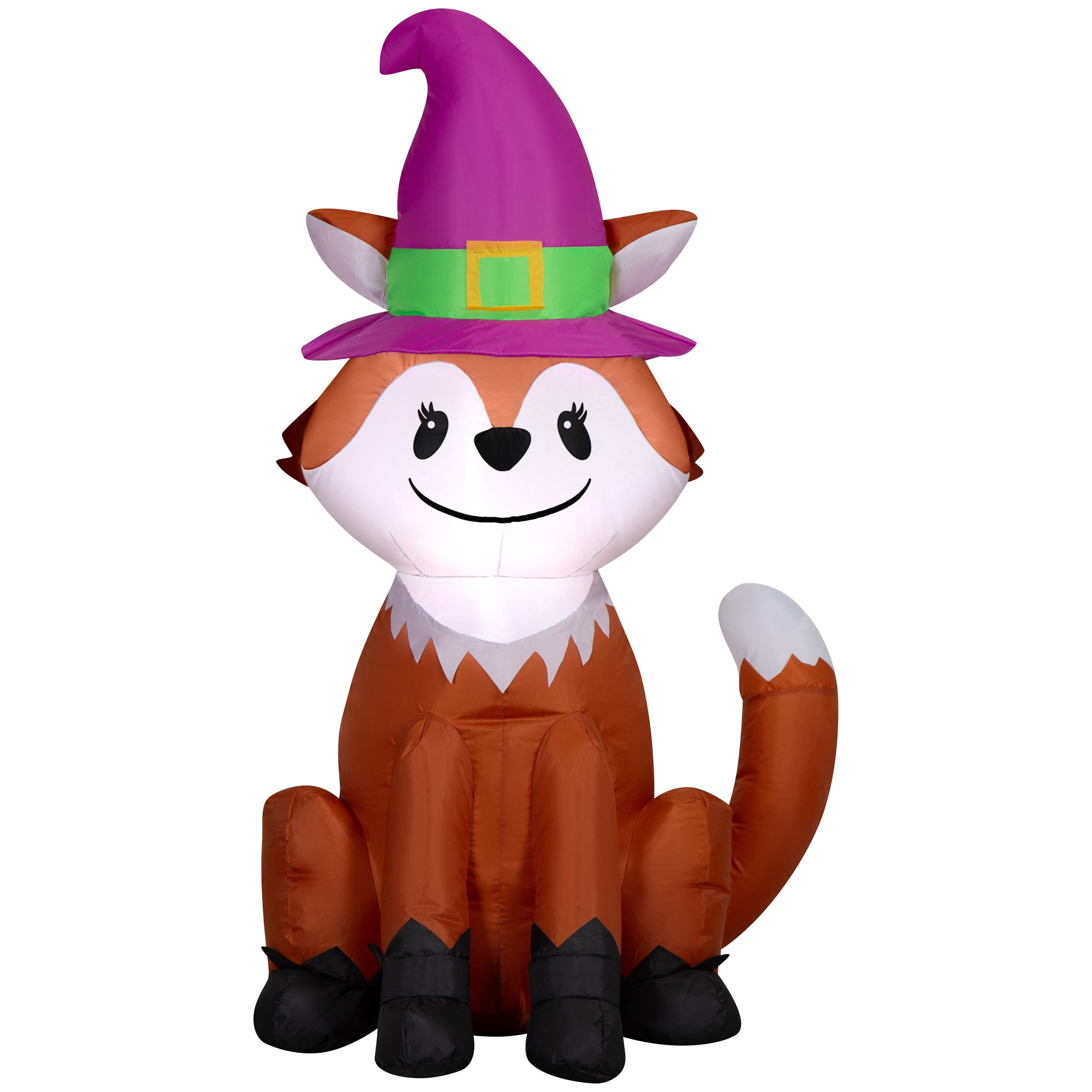 Fox with Witch Hat Airblown Yard Inflatable, Multicolor, 4', Halloween ...