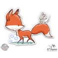 thumbnail image 1 of Fox with a Mouse Cute - 5" Vinyl Sticker - For Car Laptop I-Pad - Waterproof Decal, 1 of 1