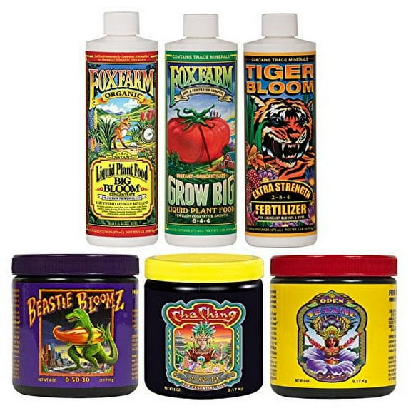 FoxFarm Big Bloom, Grow Big, Tiger Bloom, Cha Ching, Beastie Bloomz &Open Sesame