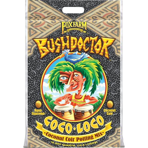 FoxFarm Bush Doctor Coco Loco Potting Mix - Single Pack Indoor & Outdoor Container & Garden Use