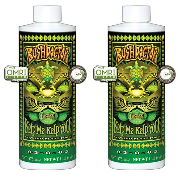 FoxFarm Bush Doctor Kelp Me Kelp You Liquid Seaweed Plant Fertilizer, 2 Pack