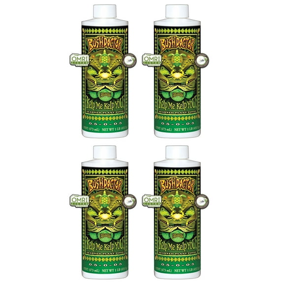 FoxFarm Bush Doctor Kelp Me Kelp You Seaweed Liquid Plant Fertilizer, 4 Pack