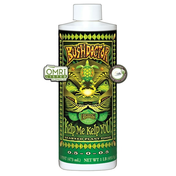 FoxFarm Bush Doctor Kelp Me Kelp You Seaweed Plant Fertilizer Liquid, 1 Pint