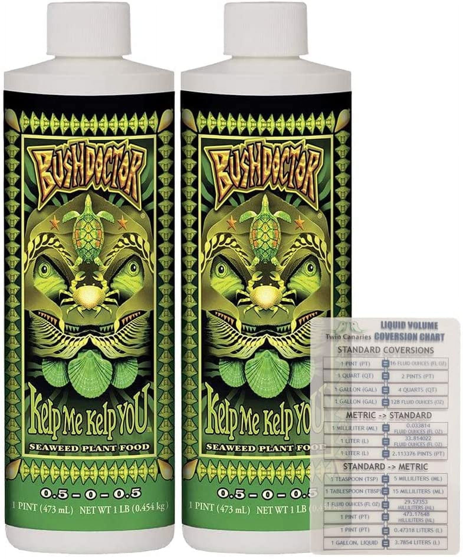 FoxFarm Bushdoctor Kelp Me Kelp You, 16 oz (2 Pack) + Twin Canaries Chart