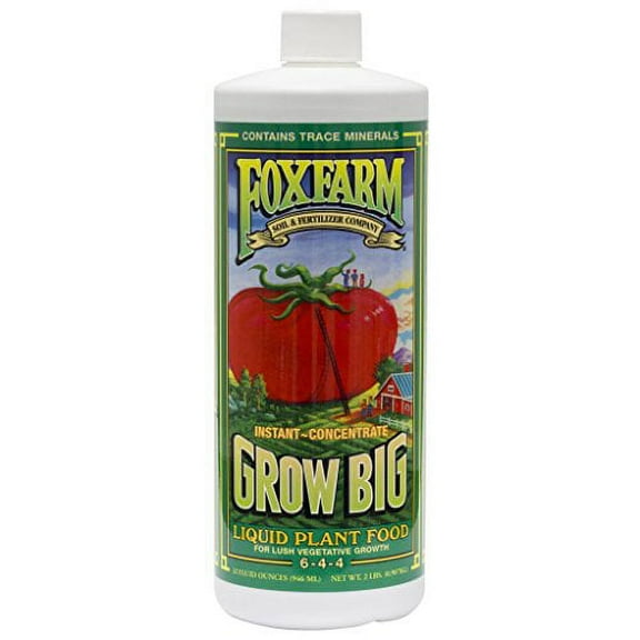 FoxFarm FX14006 1-Quart FoxFarm Grow Big Liquid Concentrate 6-4-4