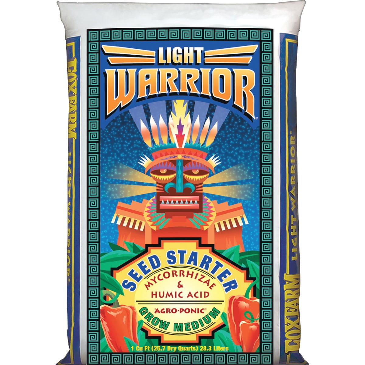 FoxFarm FX14023 Light Warrior Soilless Seed Germinator Starter Mix Garden Potting Mix, 1 Cubic Foot, 2 Pack