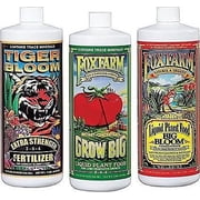 Fox Farm FX14049 Liquid Nutrient Trio Soil Formula Big Bloom, Grow Big, Tiger Bloom Pack of 3 - 32 oz. bottles