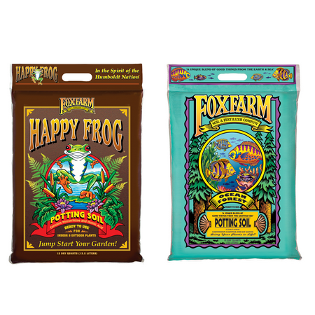 FoxFarm FX14053+FX14054 Ocean Forest w/Happy Frog Garden Potting Soils, 12 Quart