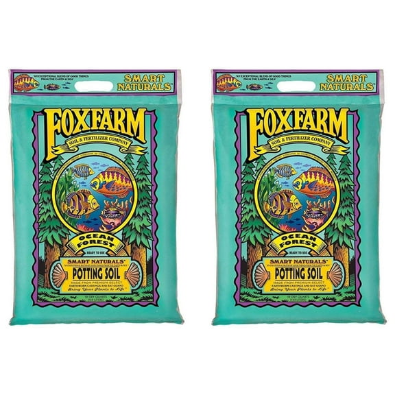 FoxFarm FX14053 Ocean Forest Potting Soil, 2 - 12-Quart Bags