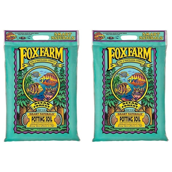 FoxFarm FX14053 Ocean Forest Potting Soil, 2 - 12-Quart Bags
