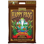 FoxFarm Happy Frog Potting Soil, 12 Quarts - Ready-to-Use Amended Container Blend with Soil Microbes, Earthworm Castings, Bat Guano, and Aged Forest Products for Indoor & Outdoor Plants