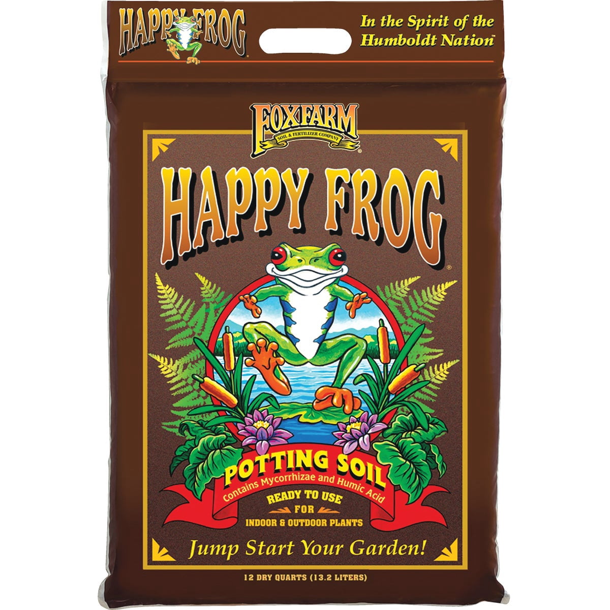 3-pack FoxFarm Happy Frog Potting Soil - Nutrient Rich, pH Adjusted - 3 Pack, 12 Quarts — Outdoor & Indoor Plant Use, Easy Application
