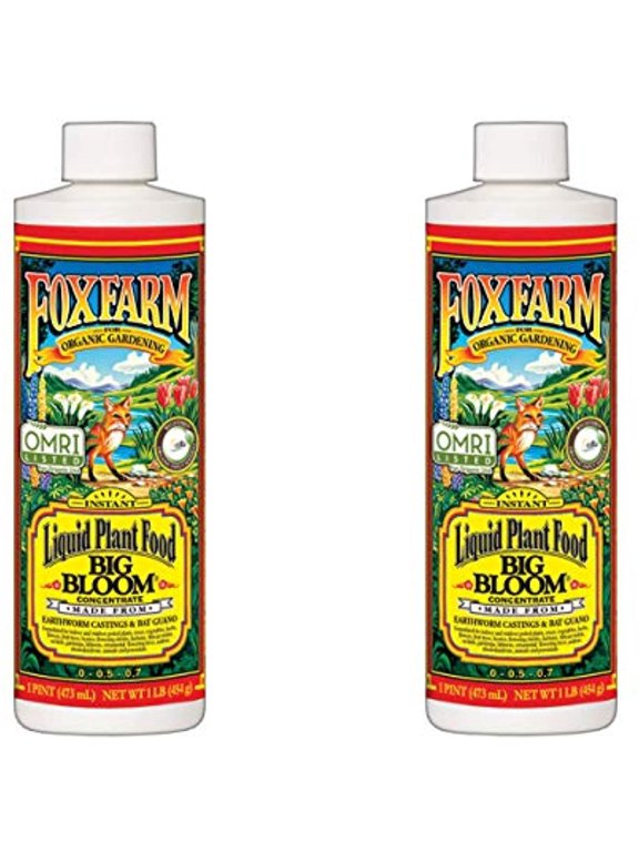 FoxFarm FX14091 Big Bloom Liquid Concentrate Organic Plant Food, 1 Pint (2 Pack)