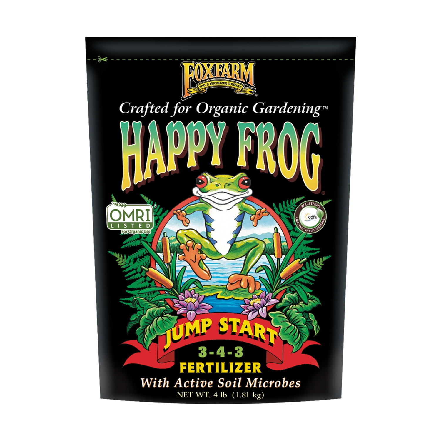 FoxFarm Happy Frog Garden Jump Start Dry Plant Fertilizer, 4 FoxFarm Happy Frog Garden Jump Start Dry Plant Fertilizer, 4